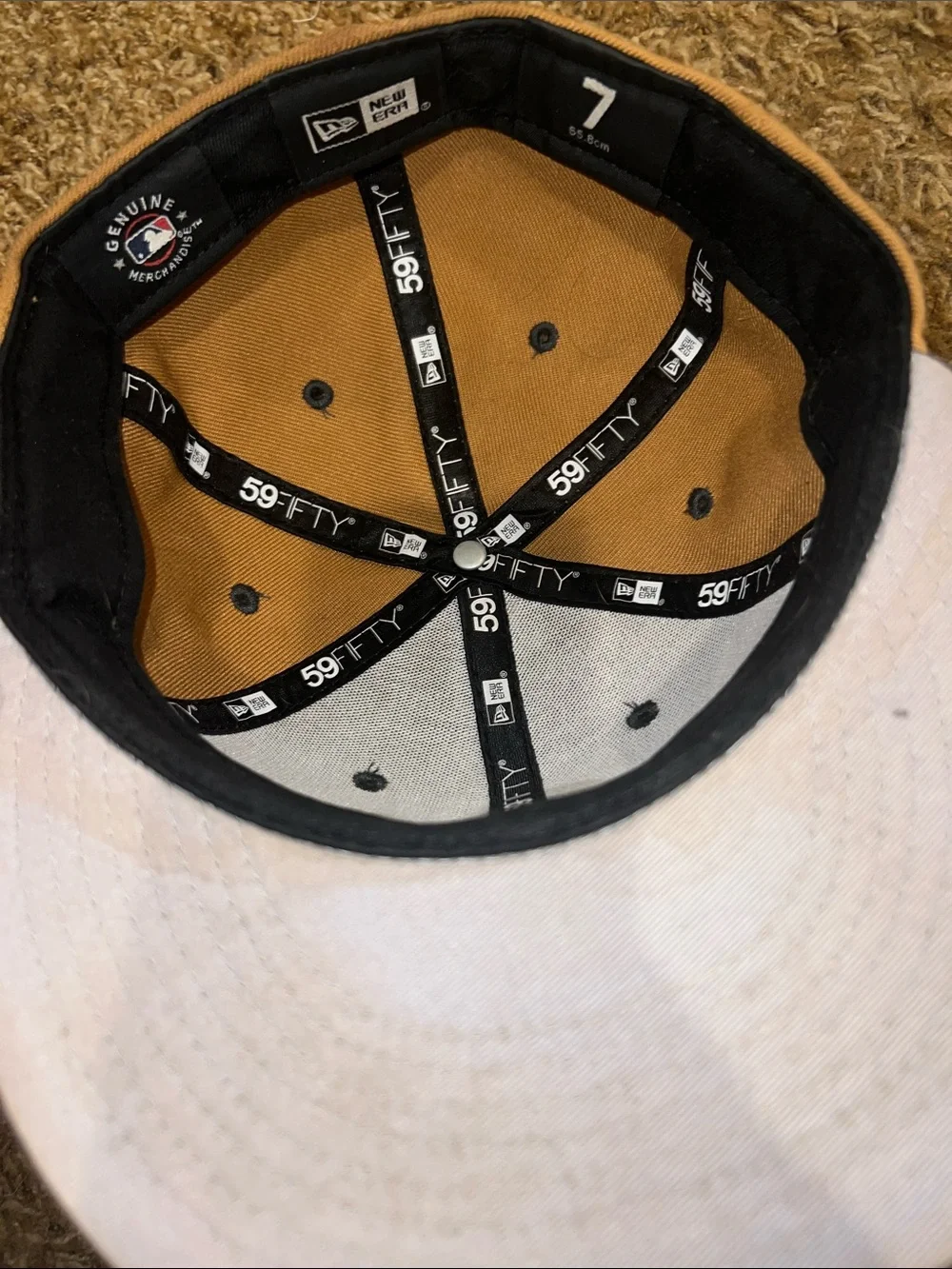 Seattle Mariners New Era 59Fifty Two-Tone Logo Baseball Cap - Brown/Black